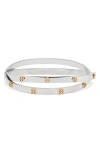 Tory Burch Icon Stud Double Bracelet In Metallic