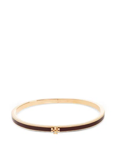 Tory Burch Icon Thin Enamel Bracelet In Gold