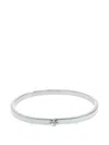 Tory Burch Icon Thin Enamel Bracelet In Silver