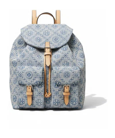 Tory Burch Iconic Pattern Backpack In Blue