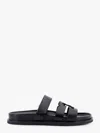 Tory Burch Sport Slide Leather Sandals In Black