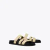 Tory Burch Ines Double Strap Flat Sandals In Yellow