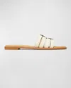 Tory Burch Ines Multi-strap Slide In Light Cream  Ginger Shortbread