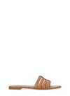 Tory Burch Beige Ines Cage Slide Slippers In Brown