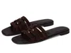 Tory Burch Cut-out Suede Straps Sandals In Brown