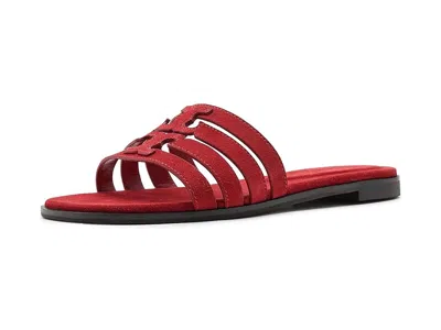 Tory Burch Ines Cage Slides In Red