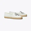 Tory Burch Ines Leather Platform Espadrilles In Gardenia