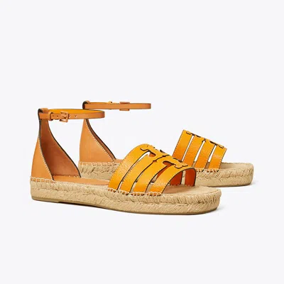 Tory Burch Ines Multi-strap Espadrille Sandal In Orange Lily/brandy