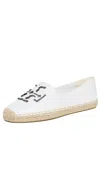 Tory Burch Ines Leather Platform Espadrilles In Gardenia