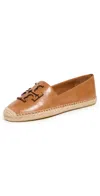 Tory Burch Ines Platform Espadrille In Tan Color Leather In Tan