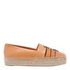 Tory Burch Ines Leather Platform Espadrilles In Brown