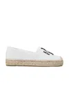 Tory Burch Ines Leather Platform Espadrilles In White