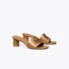 Tory Burch Ines Heeled Mule In Brown
