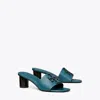 Tory Burch Ines Heeled Sandal In Brisk Blue
