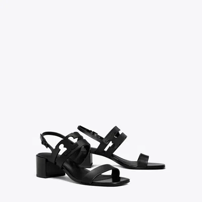 Tory Burch Ines Heeled Sandal In Perfect Black/perfect Black