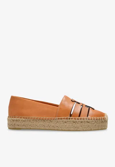 Tory Burch Ines Leather Flatform Espadrilles