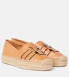 Tory Burch Ines Leather Platform Espadrilles In Neutrals