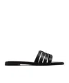 Tory Burch 'ines Cage' Black Sandals With Double T Motif In Black