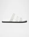 Tory Burch Ines Burch Studded Slide In Cloud / Silver