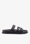 Tory Burch Ines Sport Suede Slides In Black