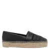 Tory Burch Multi Strap Platform Espadrilles With Cut-out Design In Black