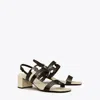 Tory Burch Ines Cage Heel Leather Sandal In Coco/light Cream