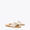 Tory Burch Ines Multi-strap Slide In Light Cream/ginger Shortbread