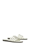 Tory Burch Ivory Leather Ines Slippers In White