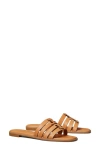 Tory Burch Beige Ines Cage Slide Slippers In Brown