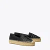 Tory Burch Multi Strap Platform Espadrilles With Cut-out Design In Black