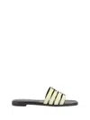Tory Burch Ines Metallic Flat Slides In Neutral