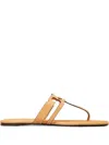 Tory Burch Brown Leather Sandals In Brown