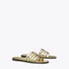 Tory Burch Ines Slide In Spark Gold/spark Gold