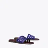 Tory Burch Ines Slide In Ultra Marine Blue/plum