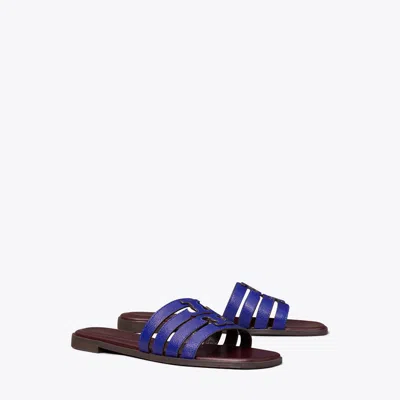 Tory Burch Ines Slide In Ultra Marine Blue/plum