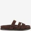 Tory Burch Ines Suede Triple-band Sport Mule Sandals In Blue