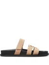 Tory Burch Ines Slides In Malva/perfect Black