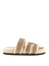 Tory Burch Soft Lined Open Toe Flat Sandals In Gold