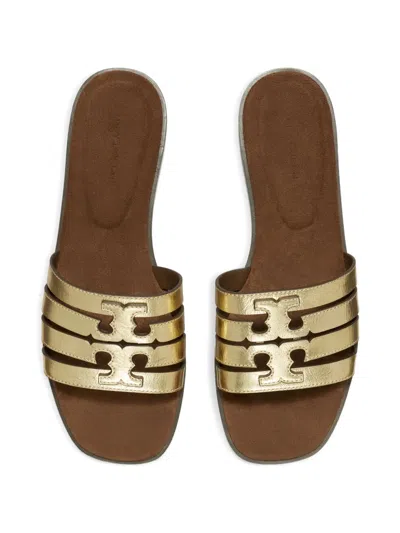 Tory Burch Ines Slides In Gold