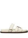 Tory Burch Ines Leather Triple-band Sport Mule Sandals In Neutrals