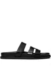 Tory Burch Woman Sandals Black Size 7.5 Cowhide In Black