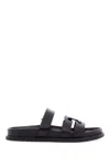 Tory Burch Ines Sport Suede Slides In Black