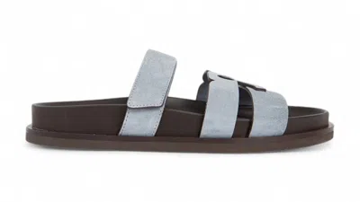 Pre-owned Tory Burch Ines Sport Slippers (women's) Sneakers In Skyblue In Blue