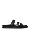 Tory Burch Sport Slide Leather Sandals In Black