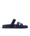 Tory Burch Ines Suede Triple-band Sport Mule Sandals In Blue
