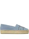 Tory Burch Suede Espadrille Flats In Blue