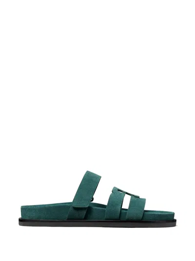 Tory Burch Ines Suede Sandals In Green