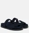 Tory Burch Ines Suede Slides In Blue