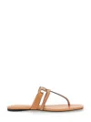 Tory Burch Brown Leather Sandals In Brown