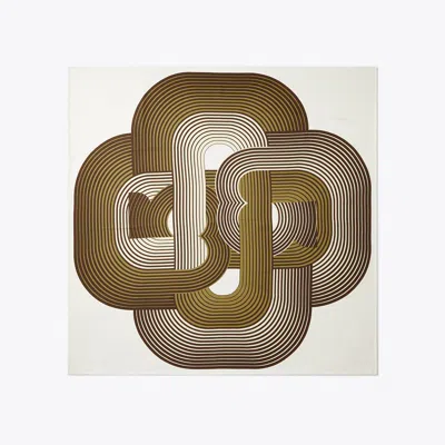 Tory Burch Infinite T Silk Square Scarf In Brown